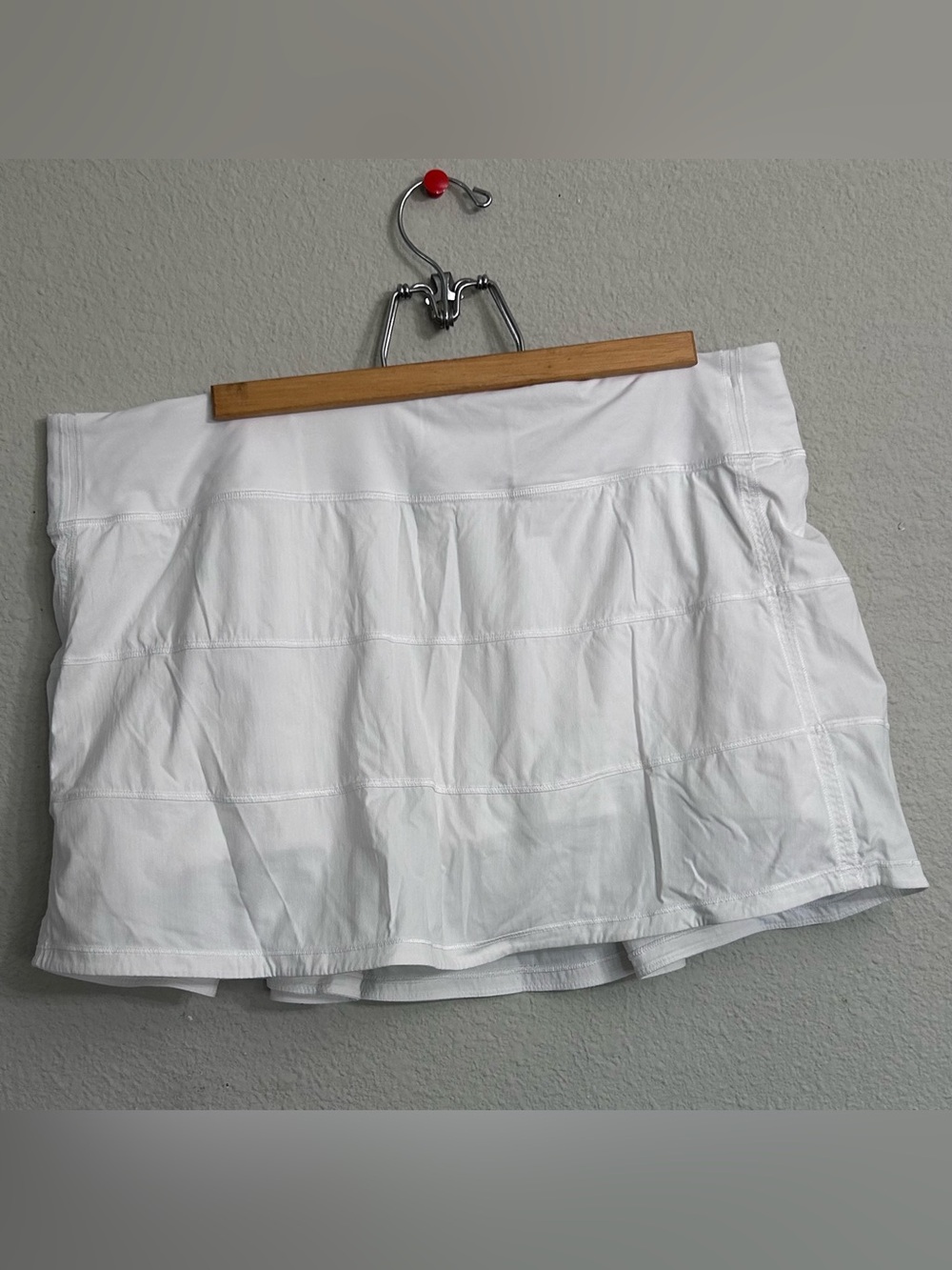 Lululemon Pace Rival Skirt II Regular Two way Stretch White Size 14 Regular